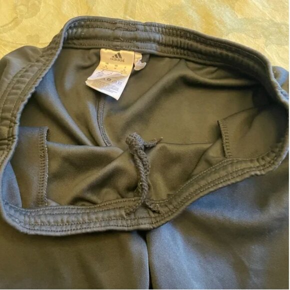 Adidas Climalite Unisex Stretch Elastic Waist Ankle Zippers Black Sweatpants - Picture 5 of 12